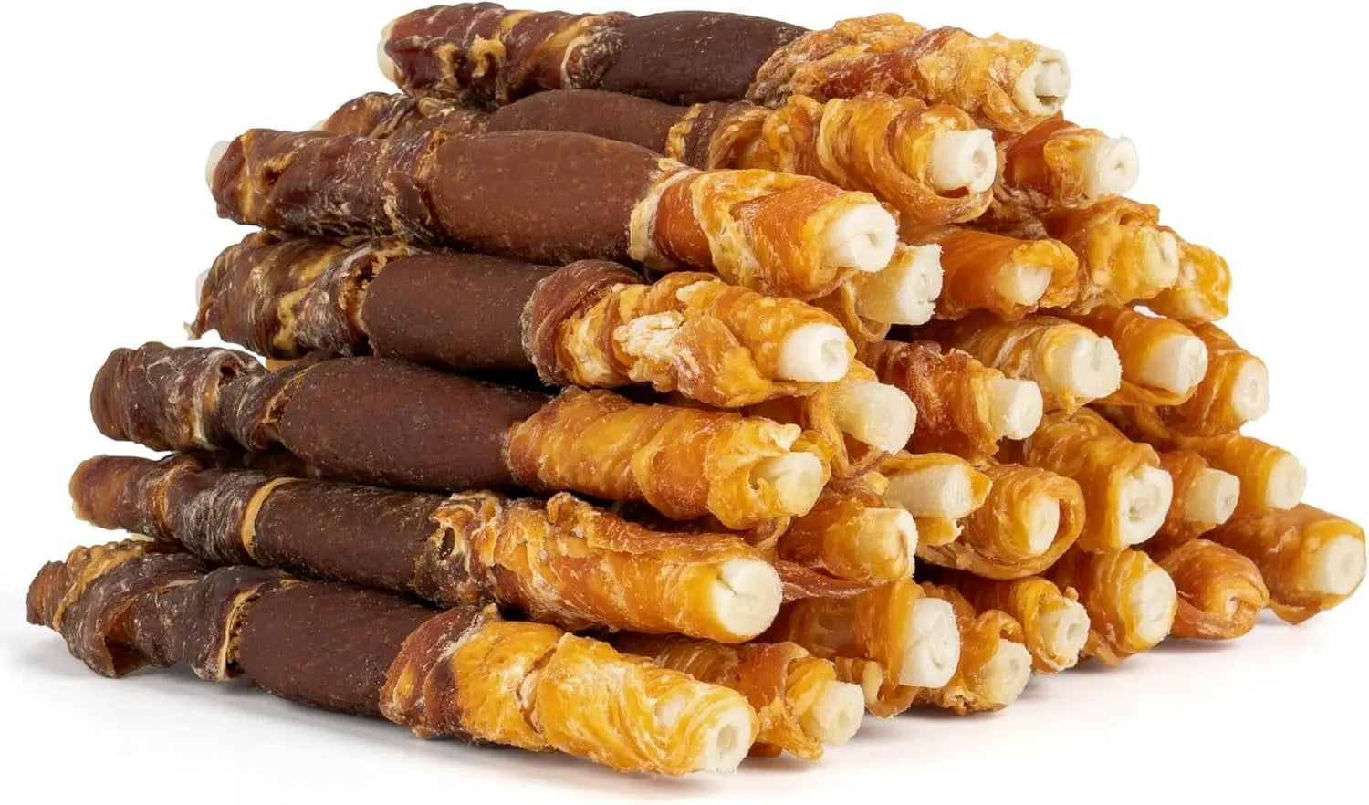 Triple Flavor Rawhide Dog Treats 5” Chicken, Duck & Chicken Liver Sticks 1.32 Pound (Pack Of 1)