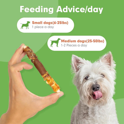 Triple Flavor Rawhide Dog Treats 5” Chicken, Duck & Chicken Liver Sticks