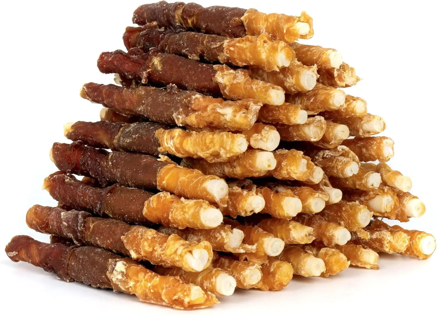 Triple Flavor Rawhide Dog Treats 5” Chicken, Duck & Chicken Liver Sticks 1.98 Pound (Pack Of 1)