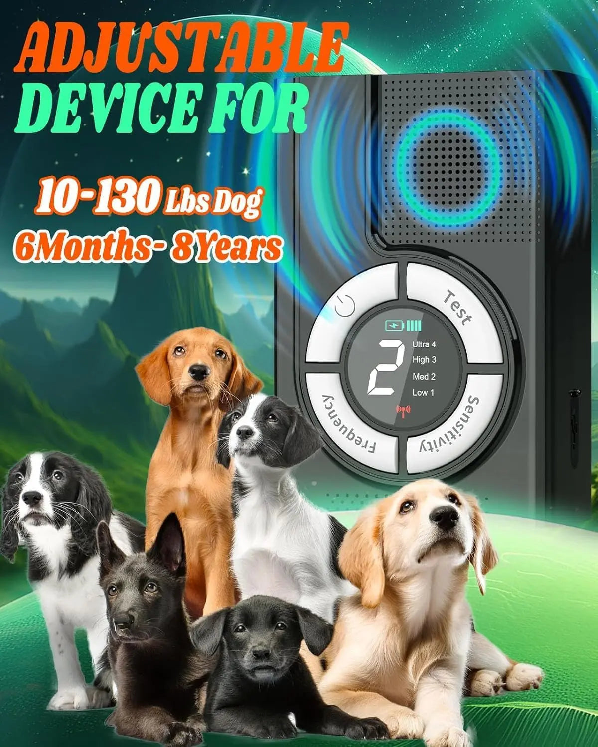 Ultrasonic Anti Barking Device Rechargeable Dog Bark Control Trainer 50Ft