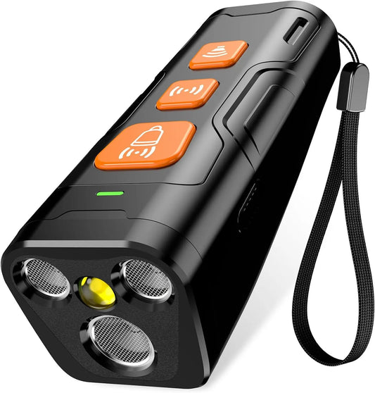 Ultrasonic Dog Bark Control Device – Bark Deterrent, 6 Training Modes, 23FT Range, Safe & Humane, Rechargeable Black