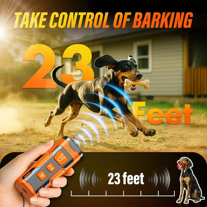 Ultrasonic Dog Bark Control Device – Bark Deterrent, 6 Training Modes, 23FT Range, Safe & Humane, Rechargeable