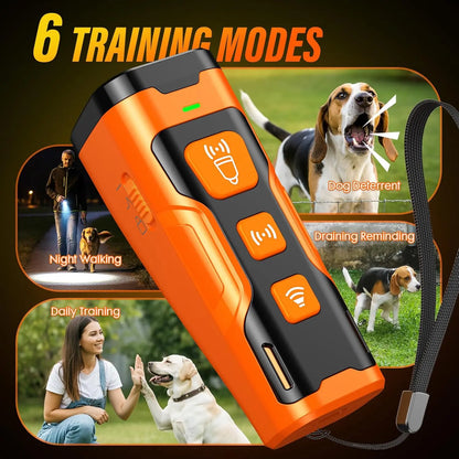 Ultrasonic Dog Bark Control Device – Bark Deterrent, 6 Training Modes, 23FT Range, Safe & Humane, Rechargeable