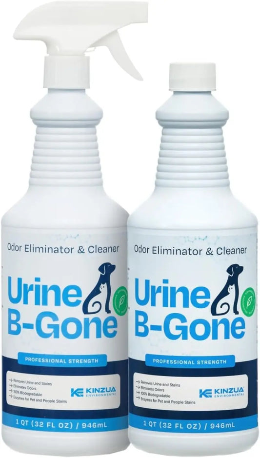 Urine B-Gone Enzyme Pet Odor Eliminator & Stain Remover – Lavender/Citrus Scent Original 32 Fl Oz (Pack Of 2)