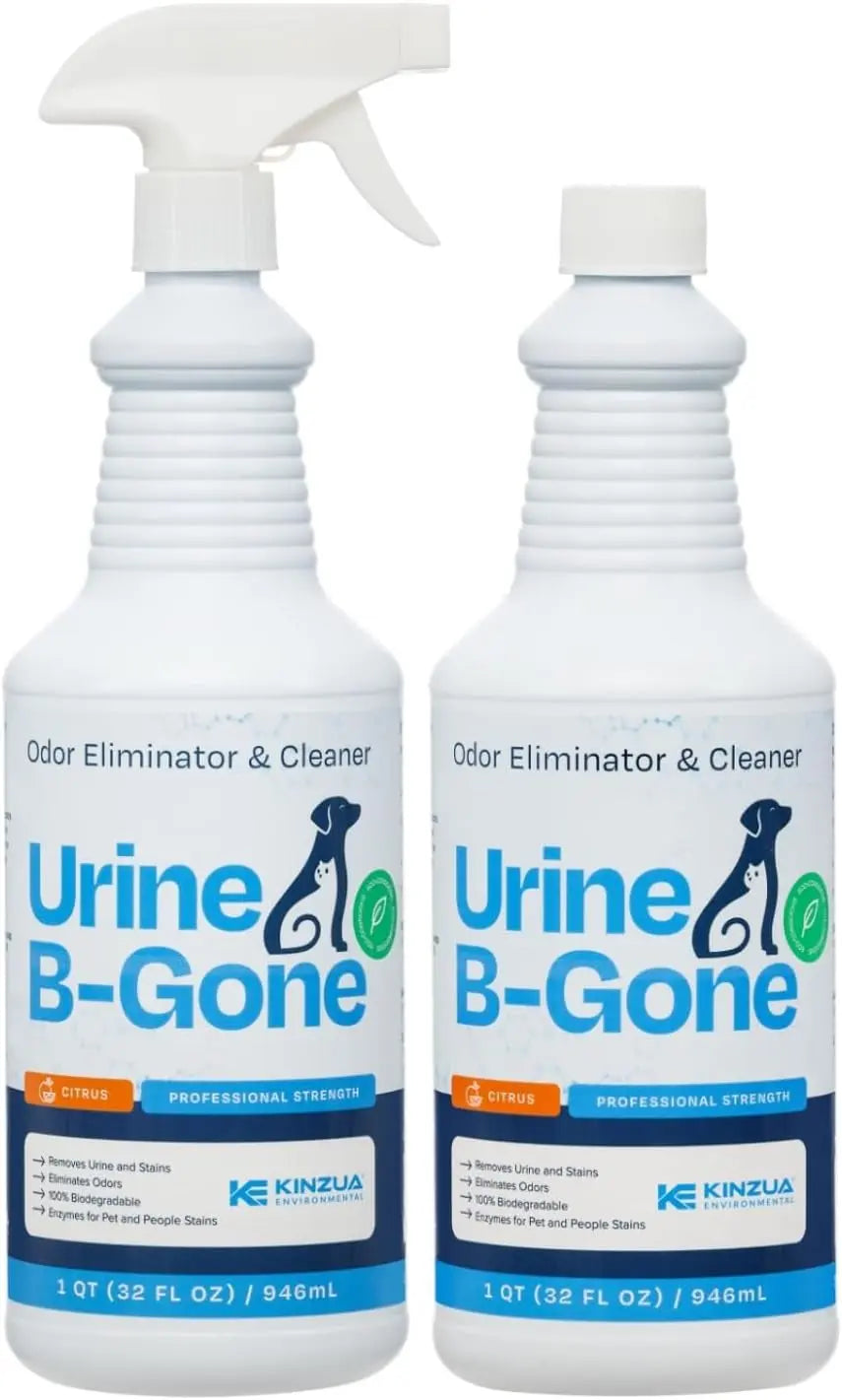 Urine B-Gone Enzyme Pet Odor Eliminator & Stain Remover – Lavender/Citrus Scent Citrus 32 Fl Oz (Pack Of 2)