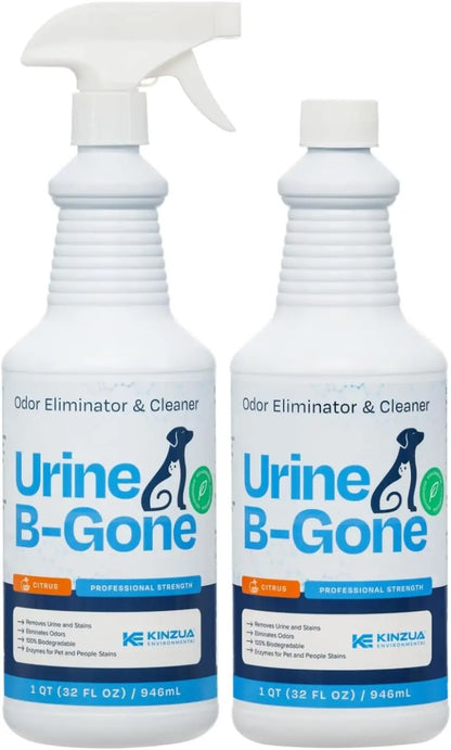 Urine B-Gone Enzyme Pet Odor Eliminator & Stain Remover – Lavender/Citrus Scent Citrus 32 Fl Oz (Pack Of 2)
