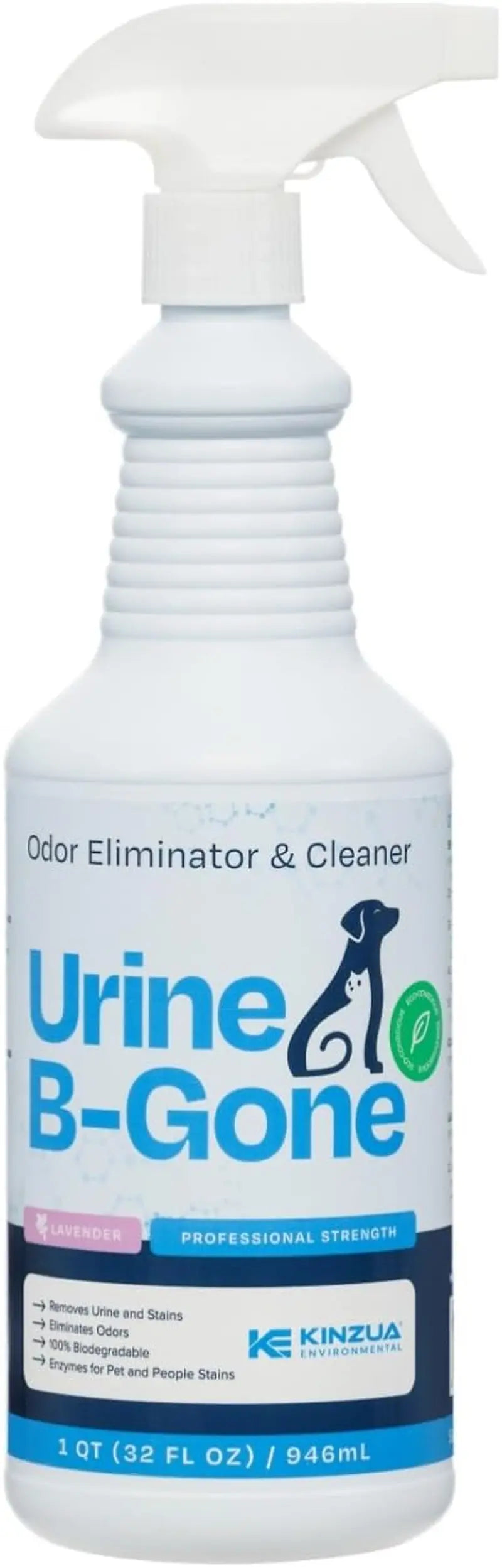 Urine B-Gone Enzyme Pet Odor Eliminator & Stain Remover – Lavender/Citrus Scent Lavender 32 Fl Oz (Pack Of 1)