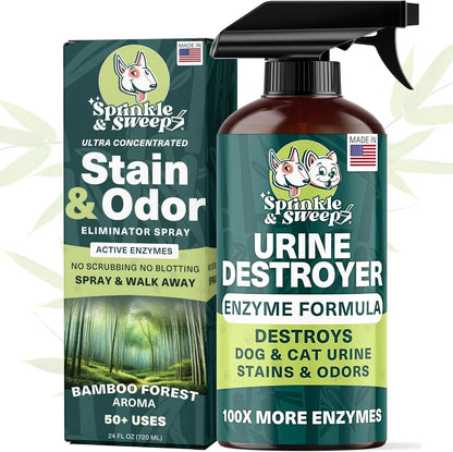 Urine Destroyer Enzyme Cleaner Spray for Dog & Cat Stains 24oz 24 Fl Oz (Pack Of 1)