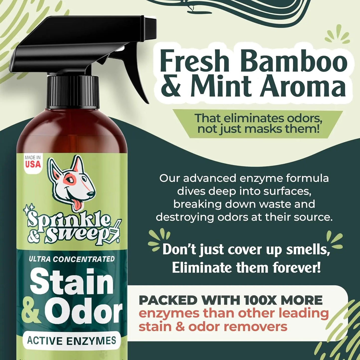 Urine Destroyer Enzyme Cleaner Spray for Dog & Cat Stains 24oz