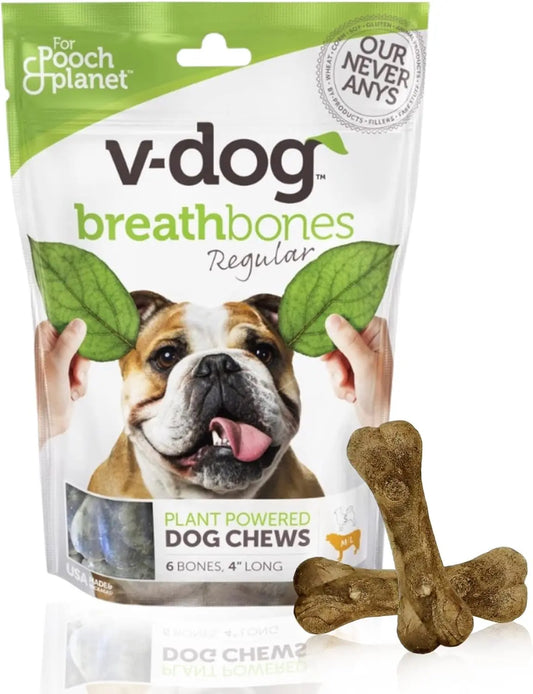 Vegan Dog Treats Dental Chews 8 oz Fresh Breath Natural Dog Treats Mint 8.5 Ounce (Pack Of 1)