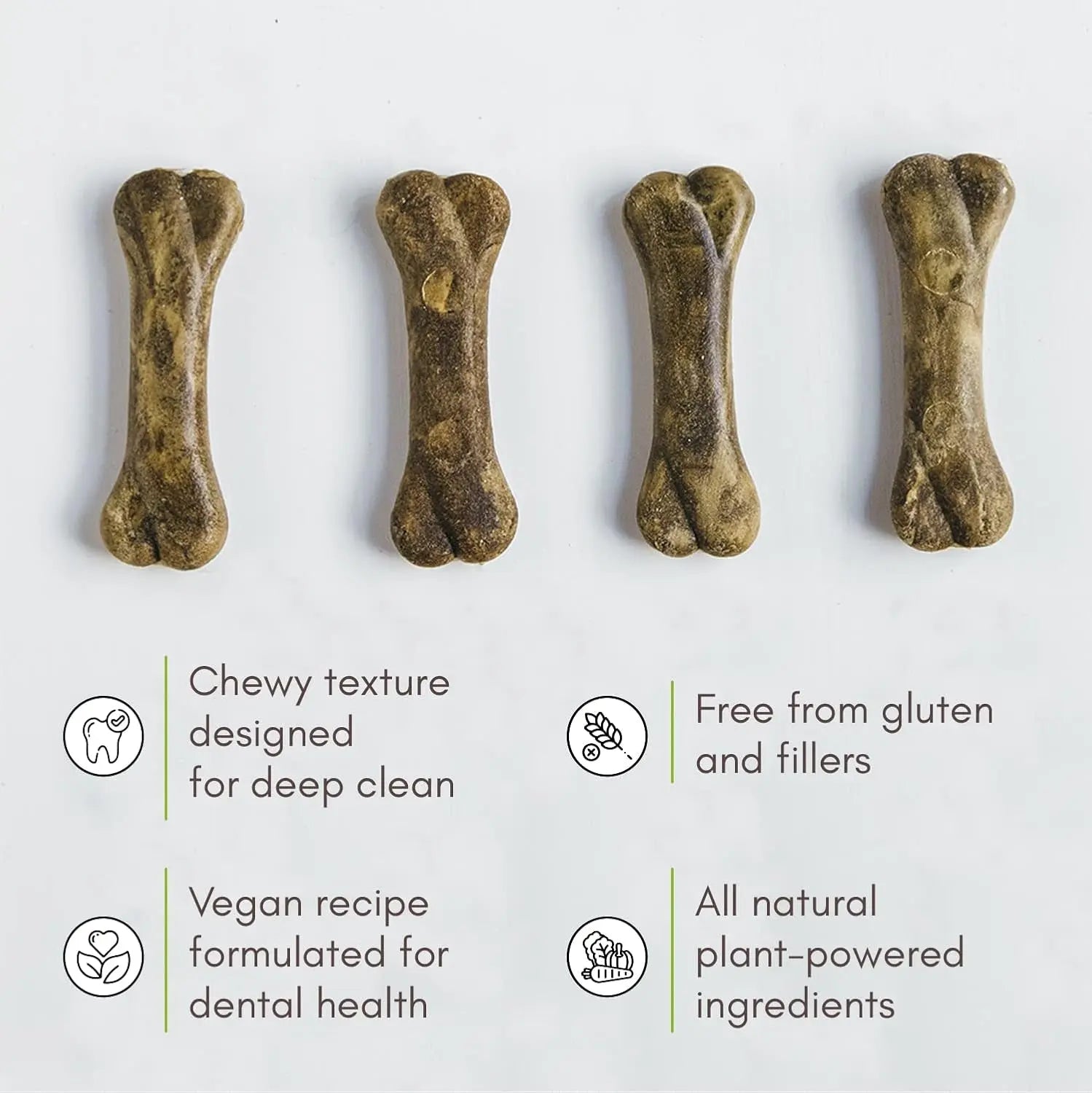 Vegan Dog Treats Dental Chews 8 oz Fresh Breath Natural Dog Treats