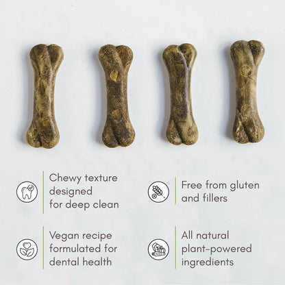 Vegan Dog Treats Dental Chews 8 oz Fresh Breath Natural Dog Treats