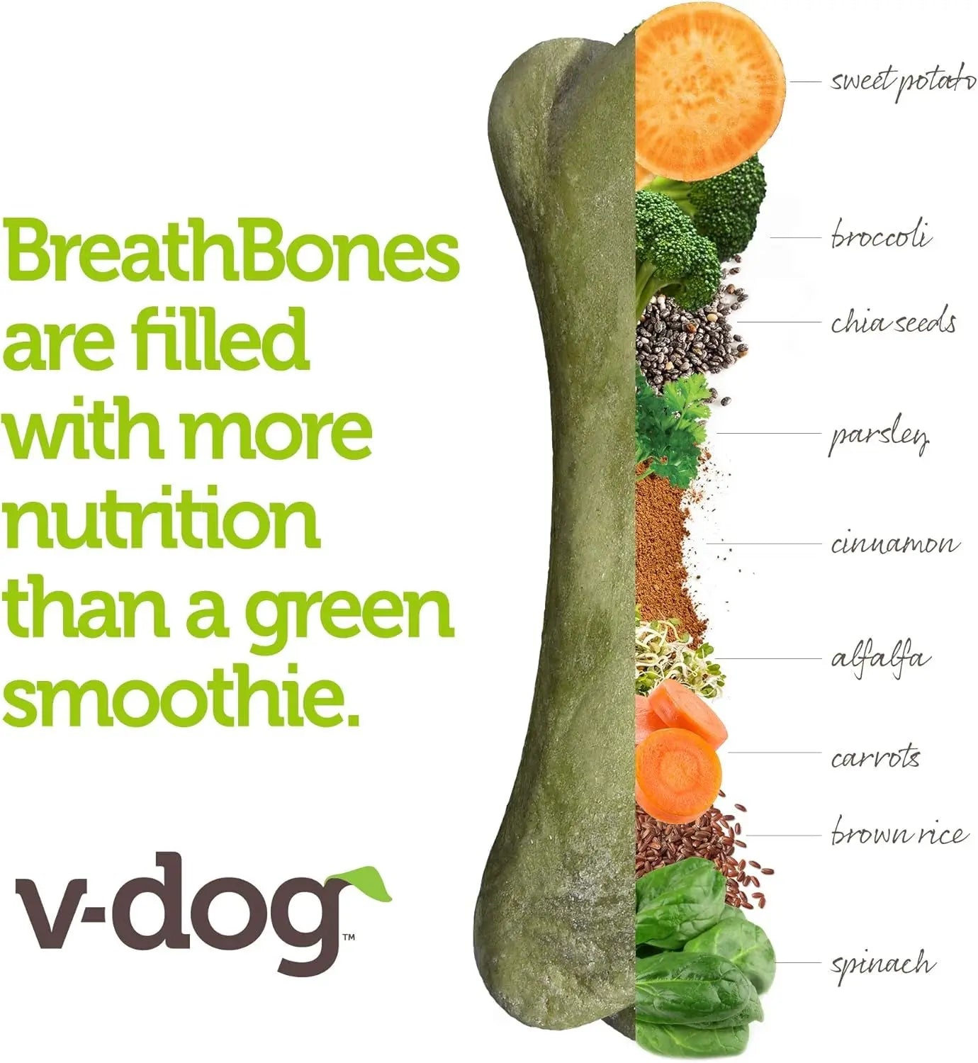 Vegan Dog Treats Dental Chews 8 oz Fresh Breath Natural Dog Treats