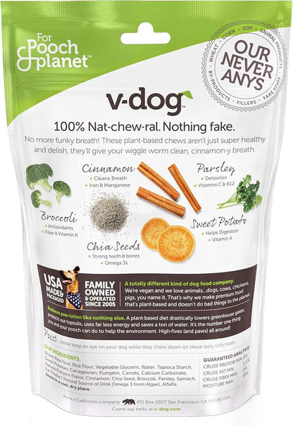 Vegan Dog Treats Dental Chews 8 oz Fresh Breath Natural Dog Treats