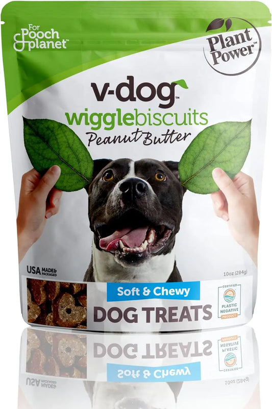 Vegan Dog Treats- Wiggle Biscuits Soft Chewy Training Treats Peanut Butter Default Title