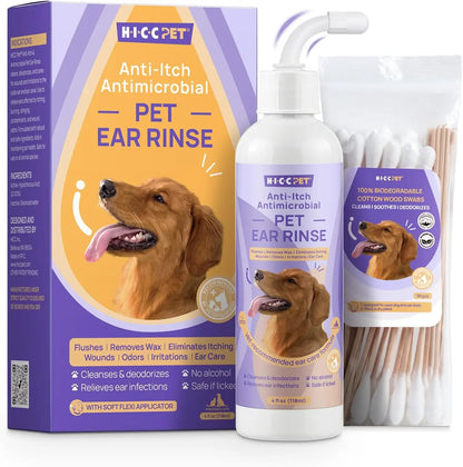 Vet-Recommended Dog & Cat Ear Cleaner – to Relieve Itchy, Inflamed Ears, Remove Wax & Debris Default Title