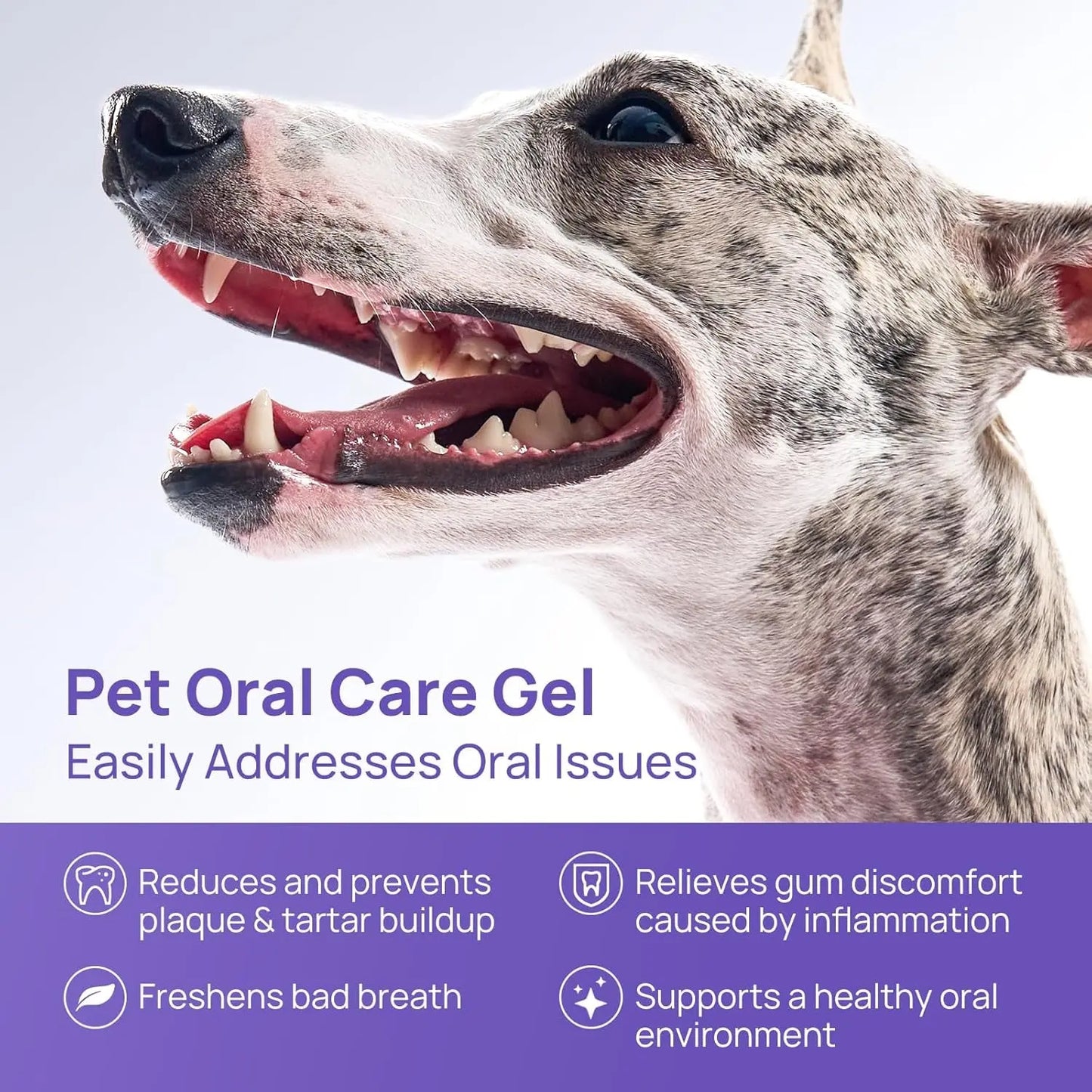 Vet-Recommended Oral Repair Gel for Dogs & Cats, Fresh Breath, Gingivitis Relief & Tartar Prevention