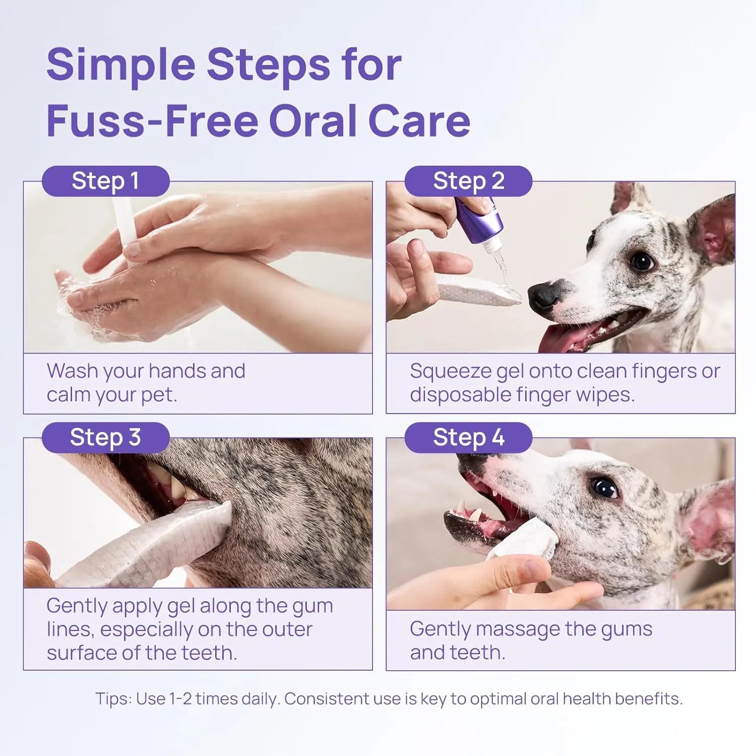 Vet-Recommended Oral Repair Gel for Dogs & Cats, Fresh Breath, Gingivitis Relief & Tartar Prevention