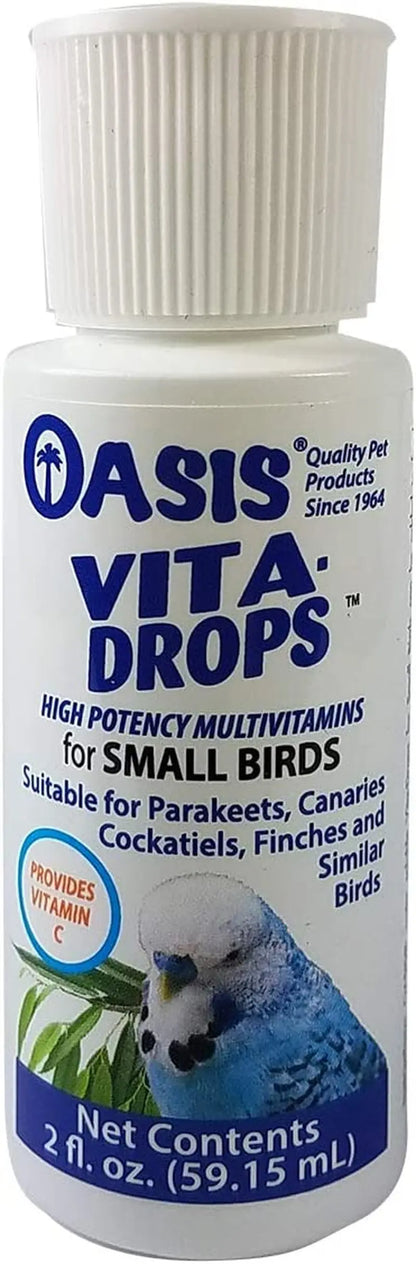 Vita Drops Small Bird Multivitamin Liquid 2oz Parakeet Canary Finch Care