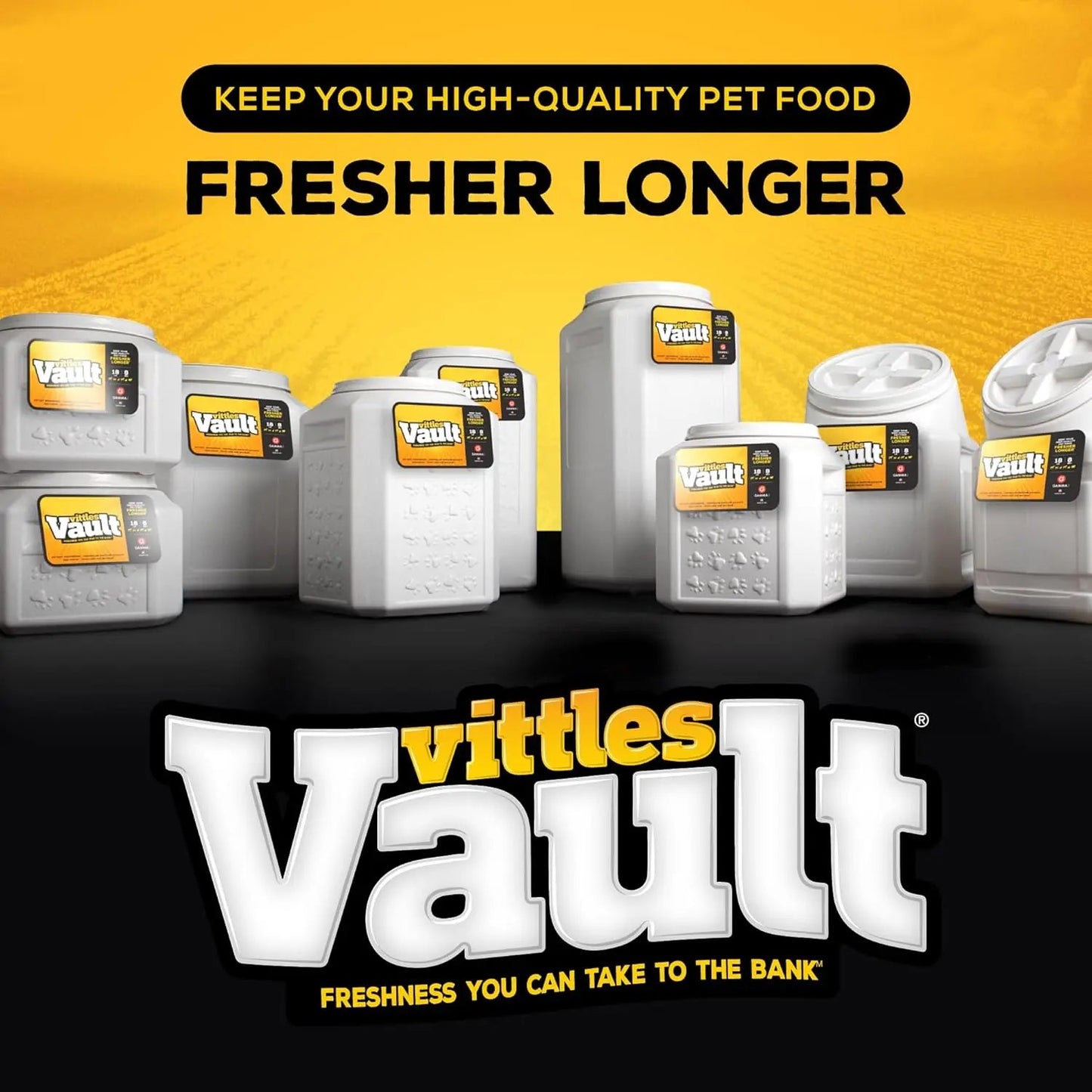 Vittles Vault 80lb Airtight Pet Food Storage Container w/ Gamma Seal Lid USA Made