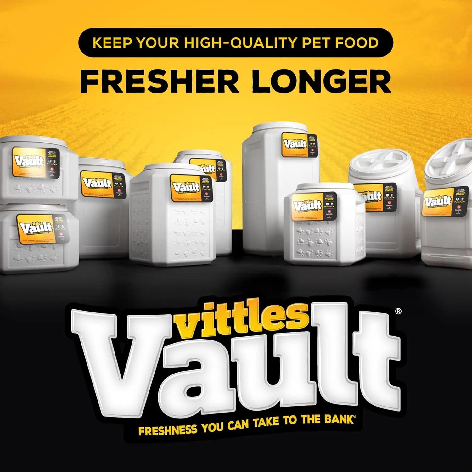 Vittles Vault 80lb Airtight Pet Food Storage Container w/ Gamma Seal Lid USA Made