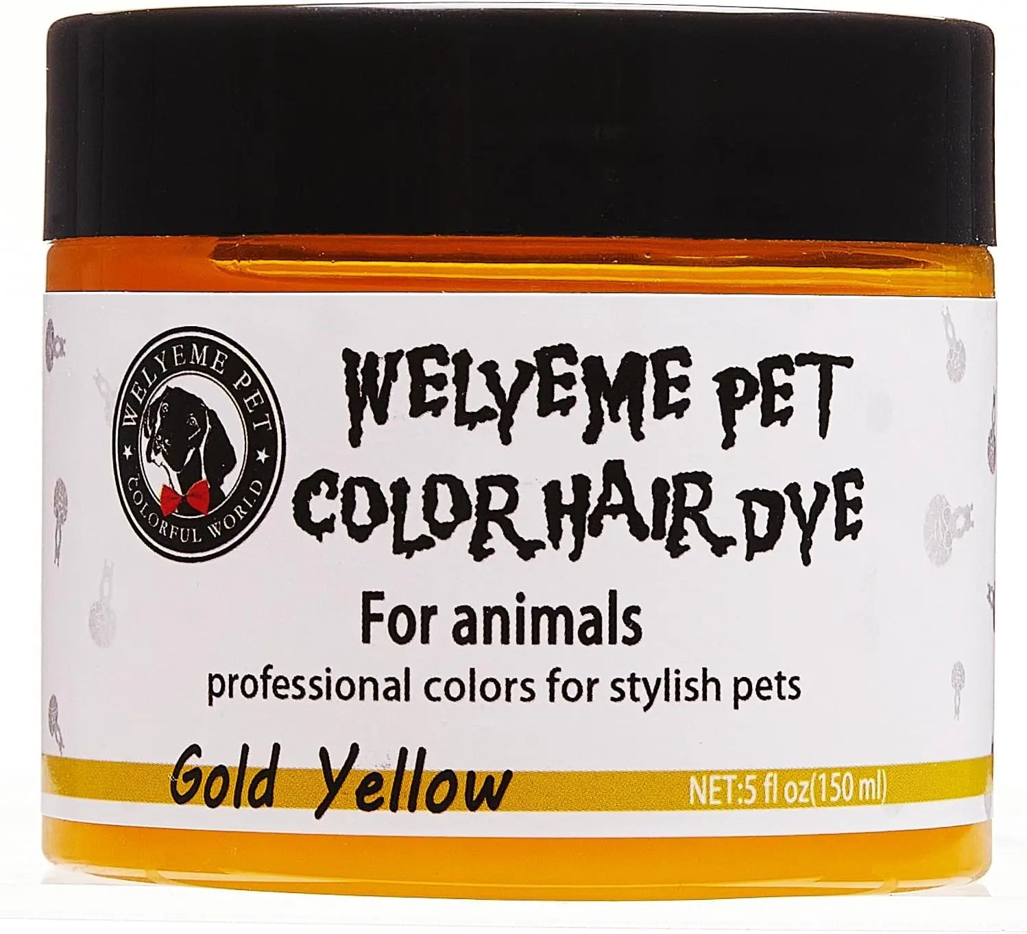 WELYEME Permanent Pet Hair Dye for Dogs, Bright Professional Color Kit Yellow-2