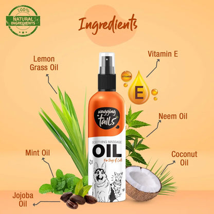Wagging Tails 6-in-1 Soothing Oil for Dogs & Cats – Coconut Skin & Coat Care 6.76oz