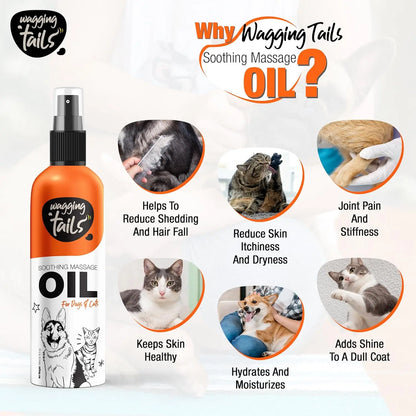 Wagging Tails 6-in-1 Soothing Oil for Dogs & Cats – Coconut Skin & Coat Care 6.76oz