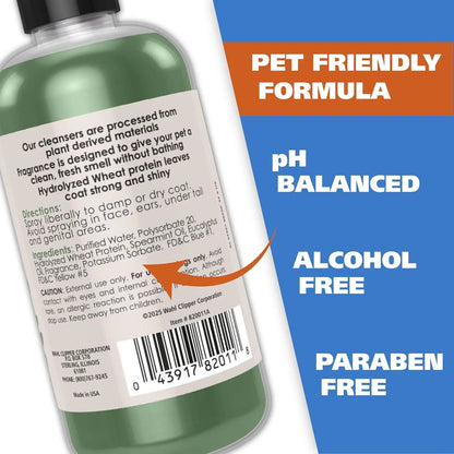 Wahl Eucalyptus & Spearmint Pet Deodorant 8oz – Refreshing Dog Spray