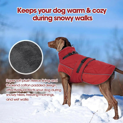 Warm Waterproof Dog Jacket Reflective Turtleneck Adjustable Coat XS–3XL