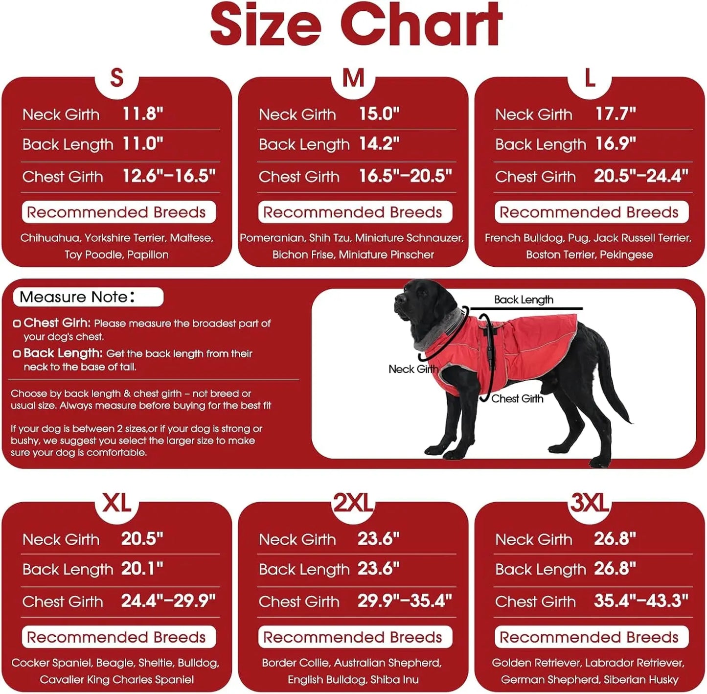 Warm Waterproof Dog Jacket Reflective Turtleneck Adjustable Coat XS–3XL