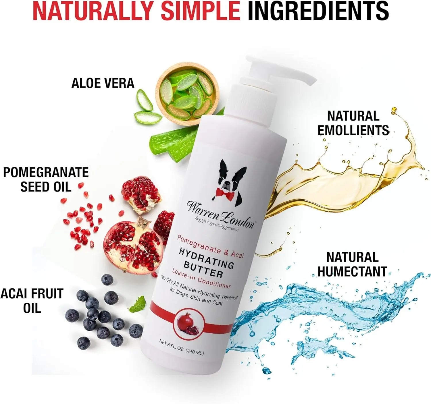 Warren London Butter Combo 8oz – Dog Shampoo & Leave-In Conditioner, Pom & Fig