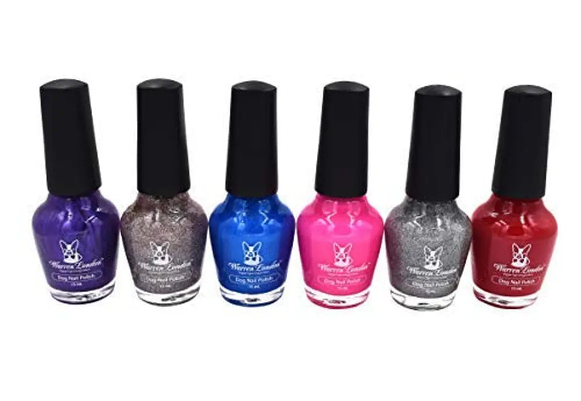 Warren London Dog Nail Polish 6 Pack Bright Colors Long Lasting Coverage