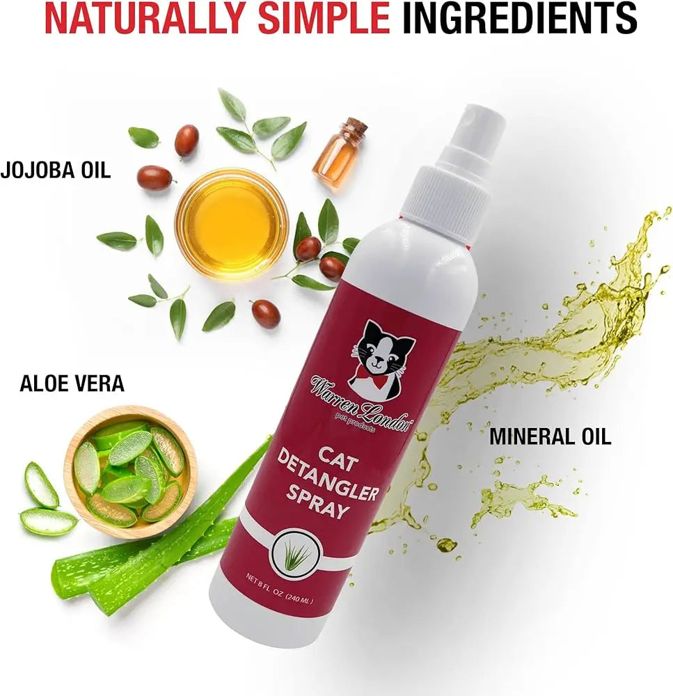 Warren London Fragrance-Free Cat Detangler Spray – Leave-In Conditioner 8oz