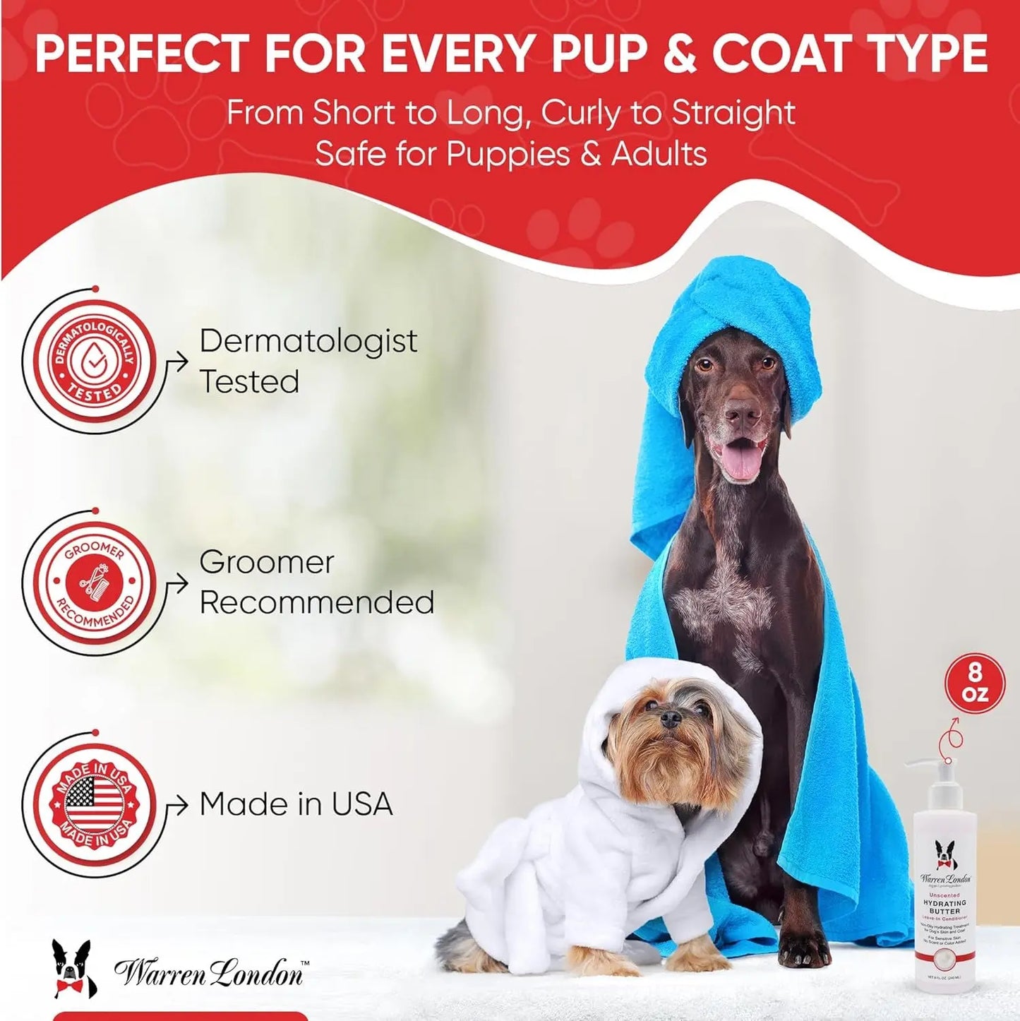 Warren London Hydrating Butter Leave-In Dog Conditioner