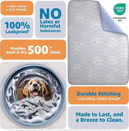 Washable Dog Pee Pads Reusable Puppy Training Pads Quick-Dry Waterproof