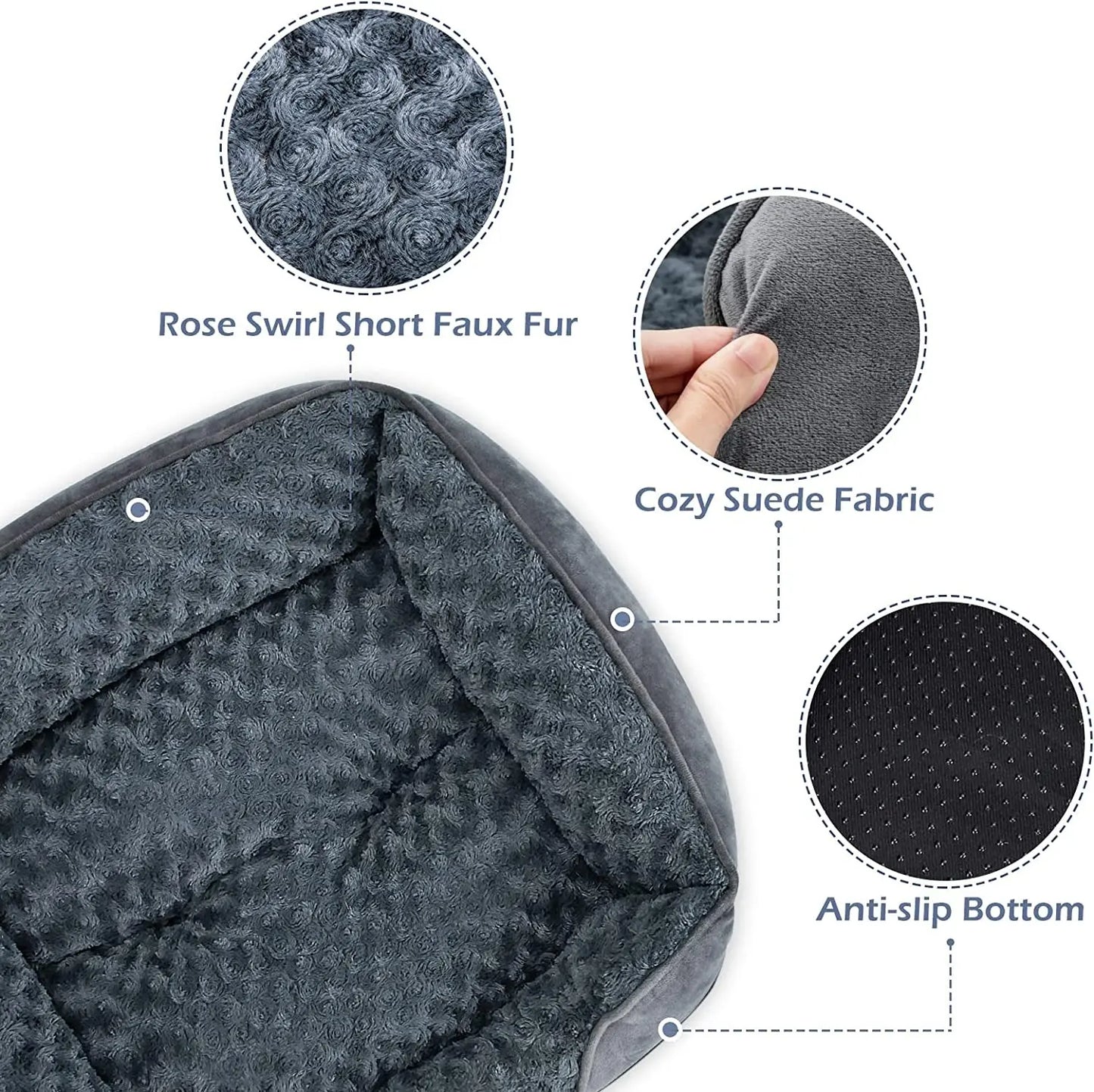 Washable Orthopedic Dog Bed – Soft Calming Pet Sofa for Small to Large Dogs