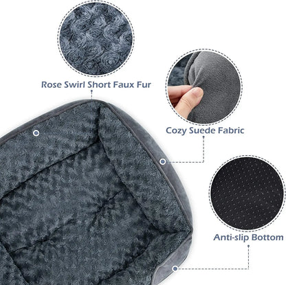 Washable Orthopedic Dog Bed – Soft Calming Pet Sofa for Small to Large Dogs