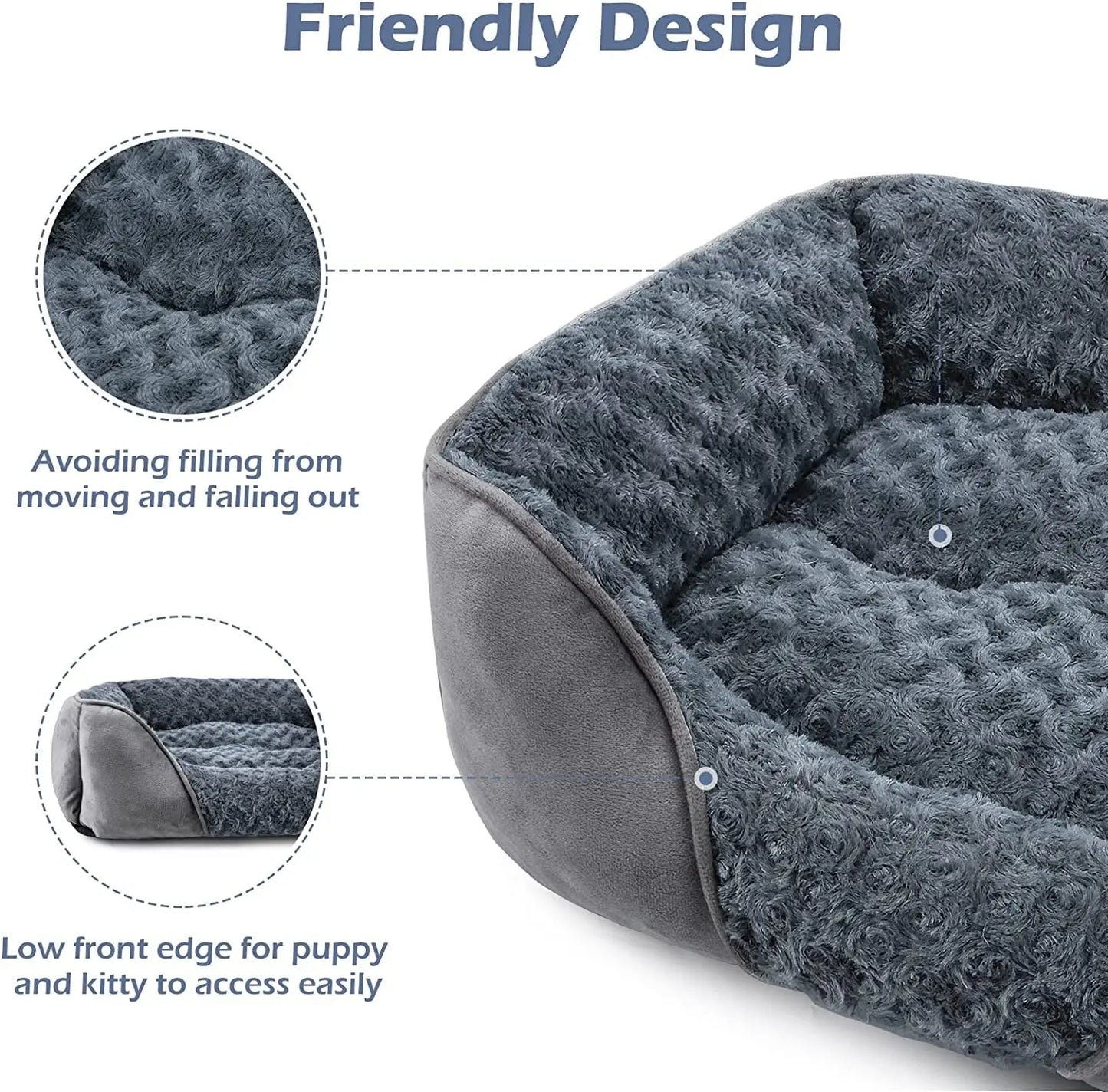 Washable Orthopedic Dog Bed – Soft Calming Pet Sofa for Small to Large Dogs