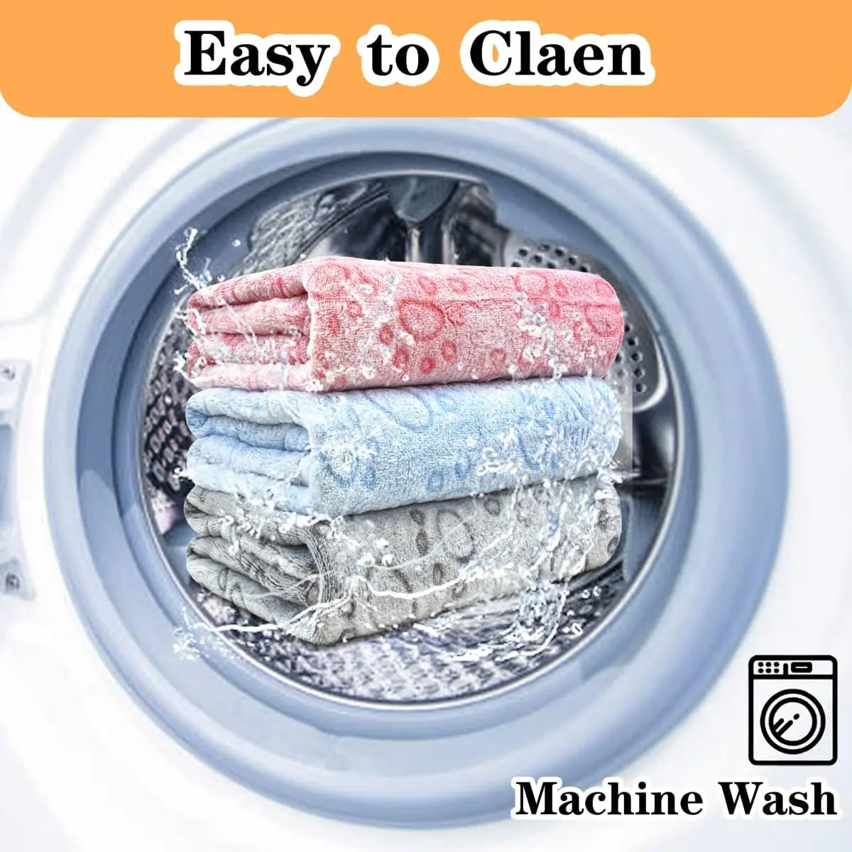 Washable Pet Blankets 3-Pack, Soft Fleece Crate & Bed Covers 41” x 31”