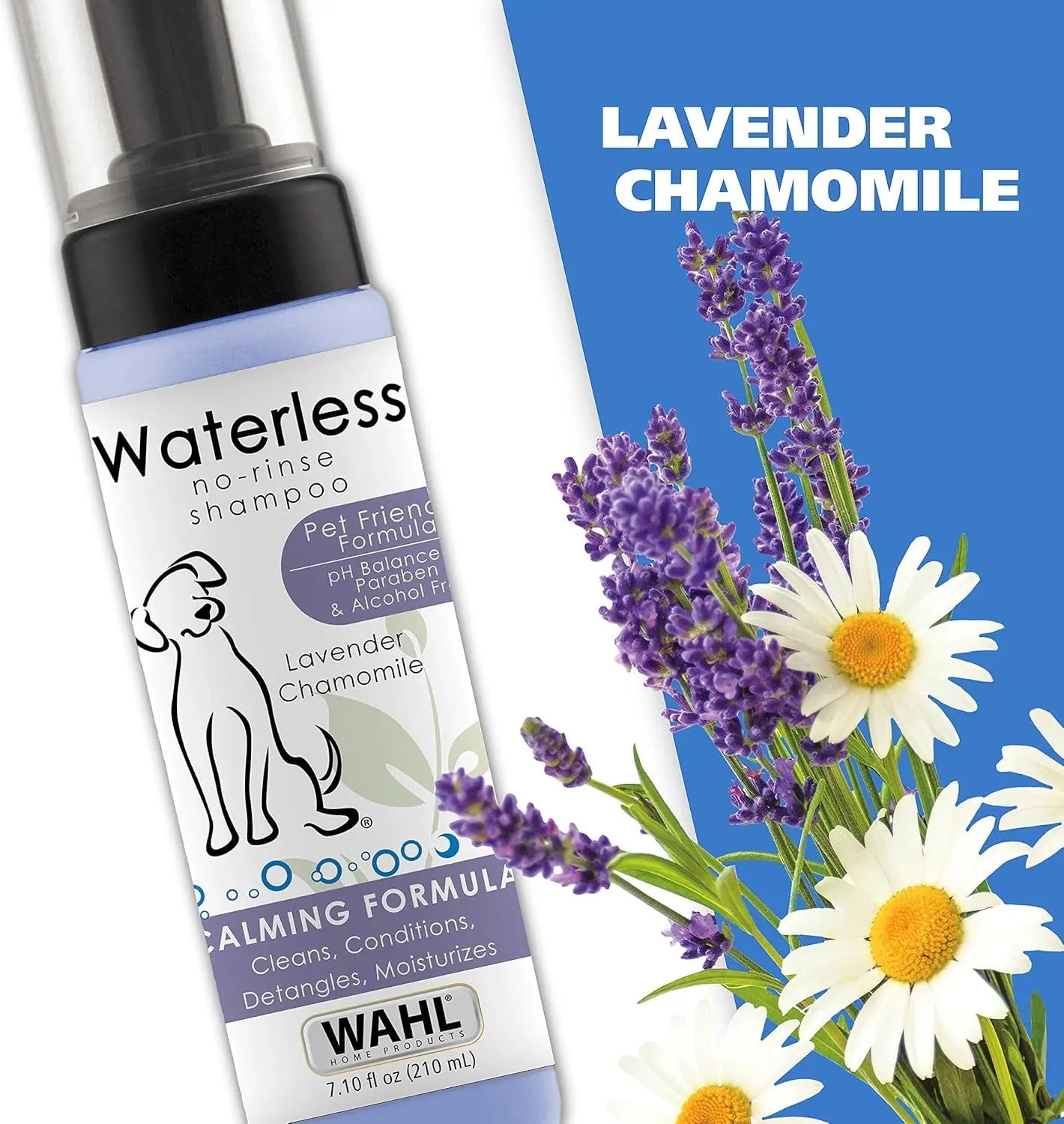 Waterless No Rinse Pet Shampoo Lavender & Chamomile 2-Pack for Dogs & Cats
