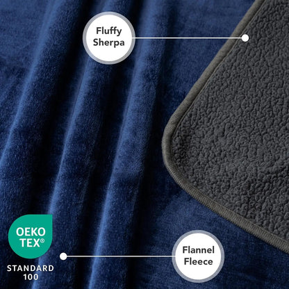 Waterproof Dog Blanket – Reversible Fleece, Washable Couch Protector in Colors