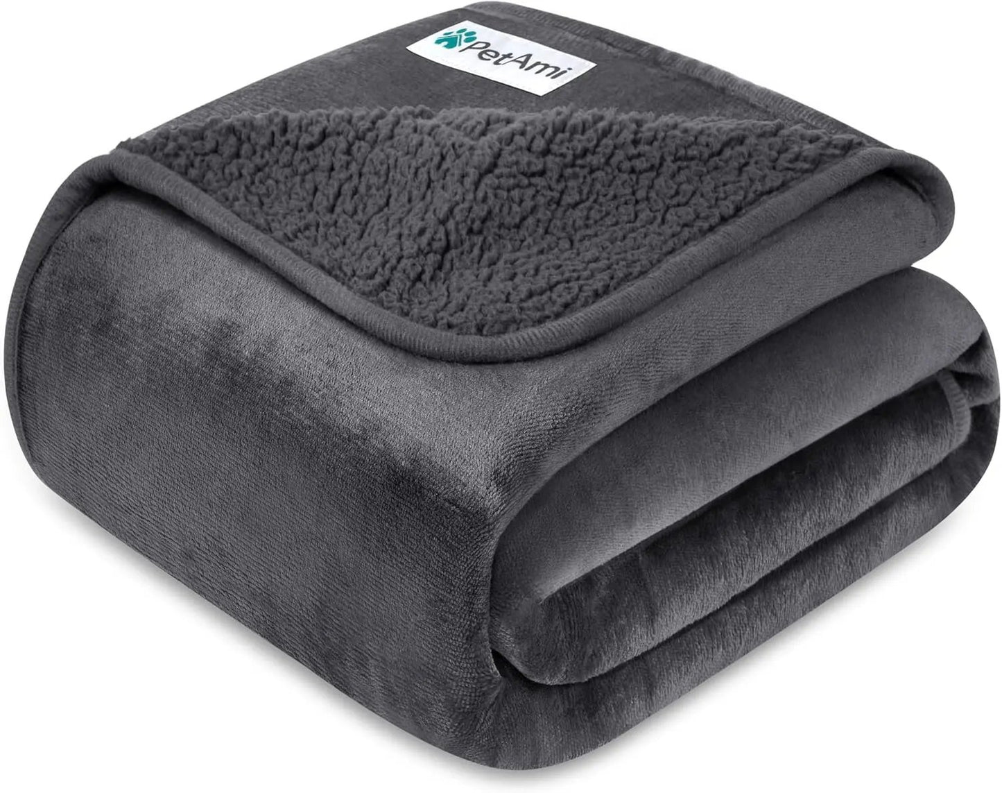 Waterproof Dog Blanket – Reversible Fleece, Washable Couch Protector in Colors Gray