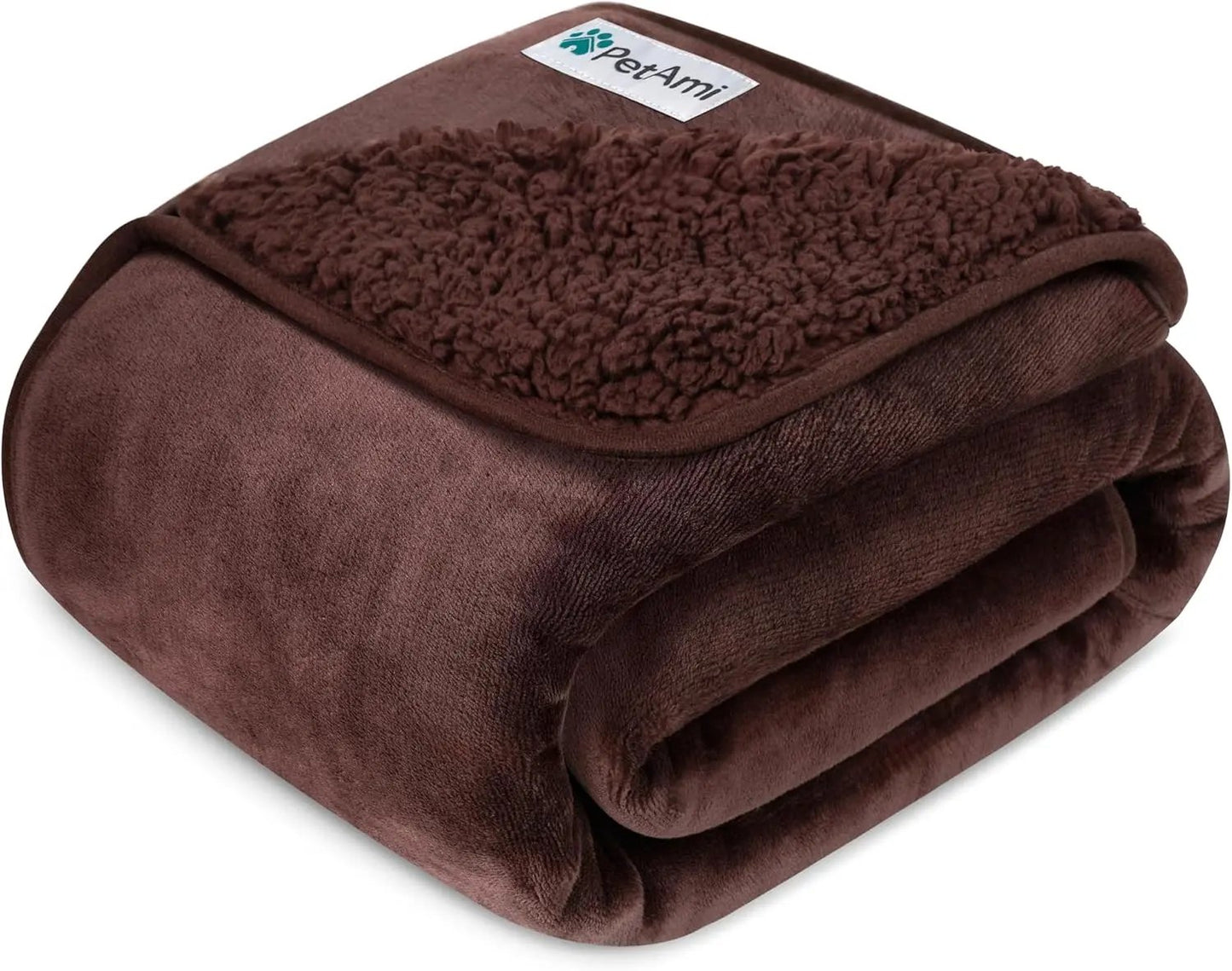 Waterproof Dog Blanket – Reversible Fleece, Washable Couch Protector in Colors Brown