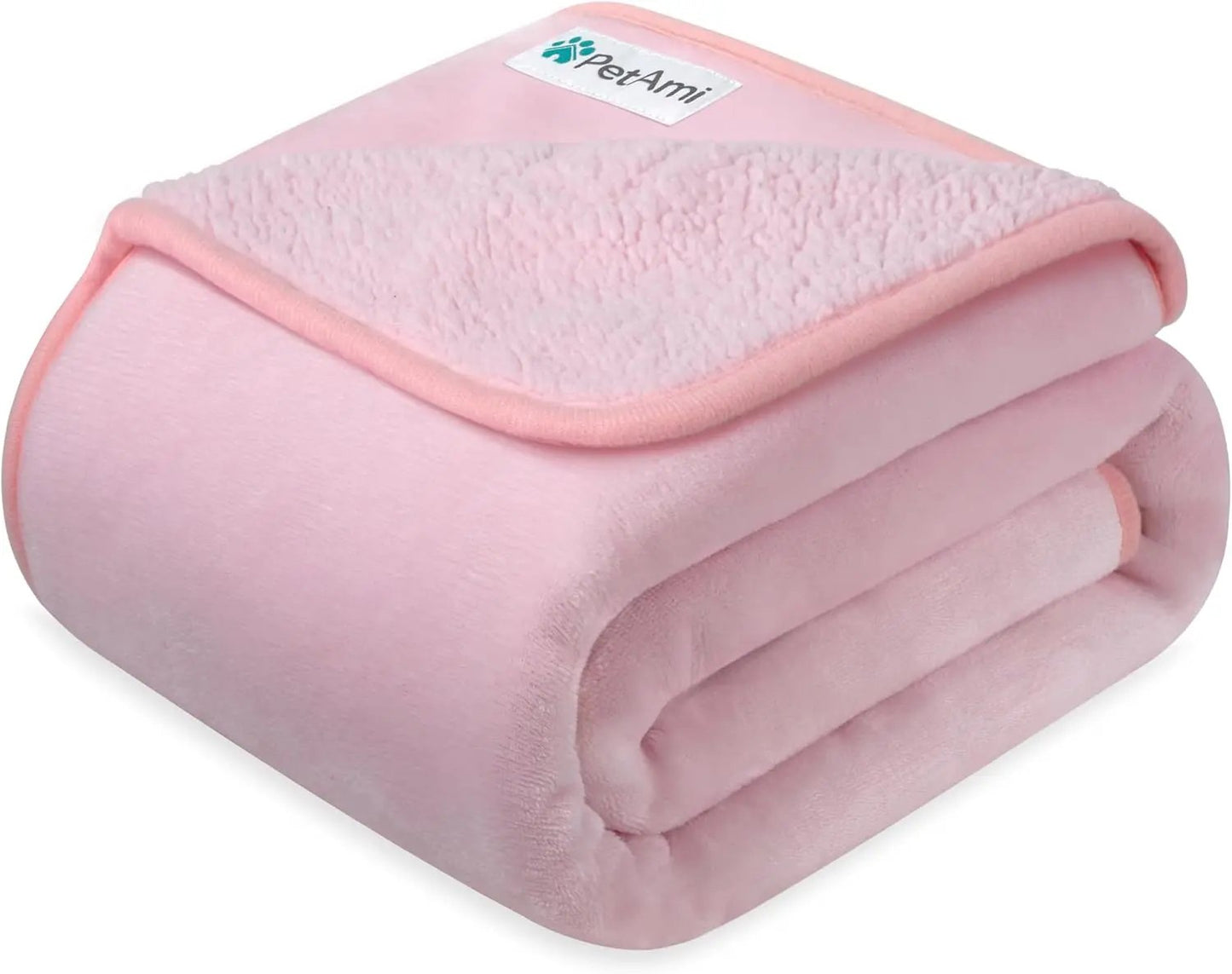 Waterproof Dog Blanket – Reversible Fleece, Washable Couch Protector in Colors Pink