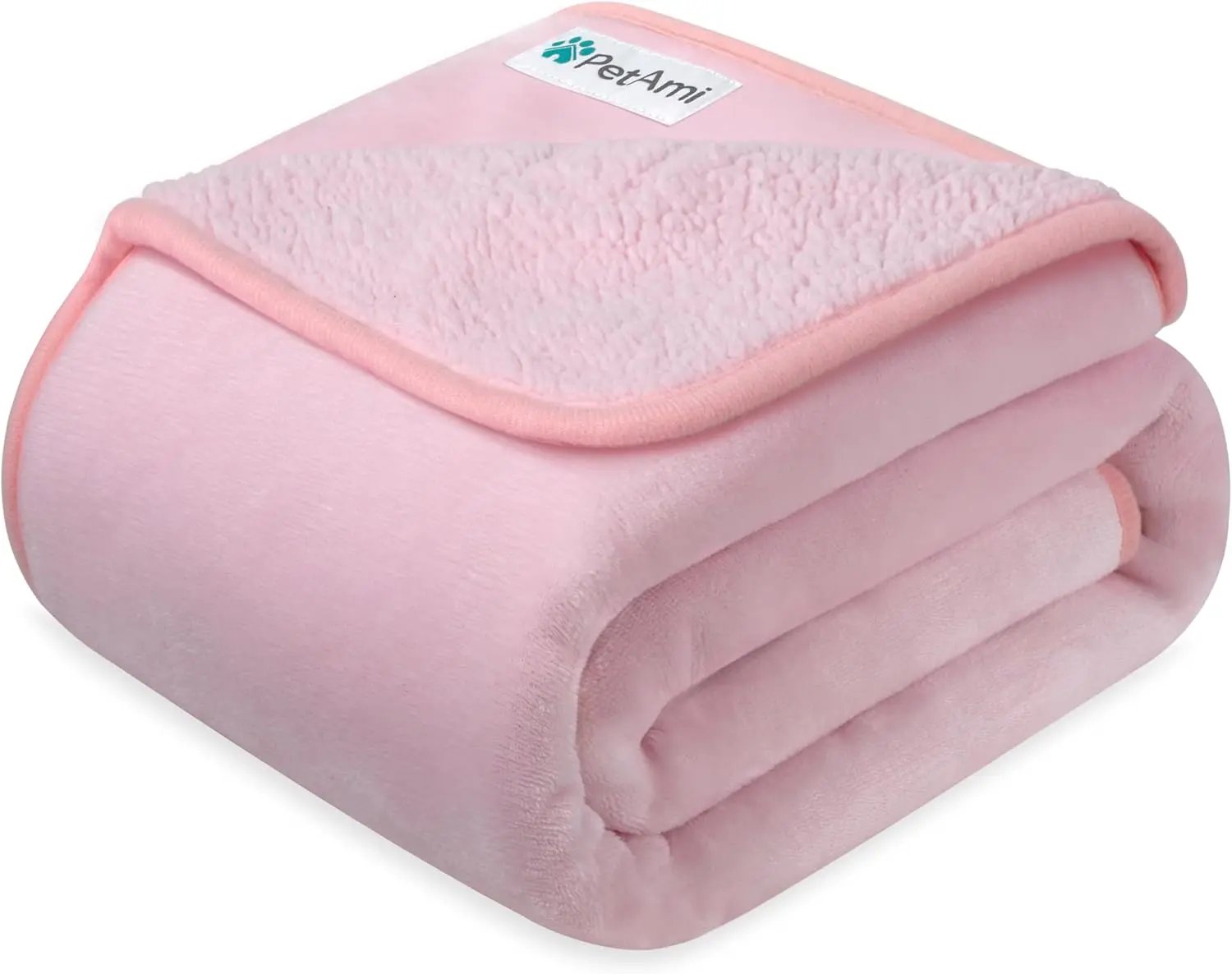 Waterproof Dog Blanket – Reversible Fleece, Washable Couch Protector in Colors Pink