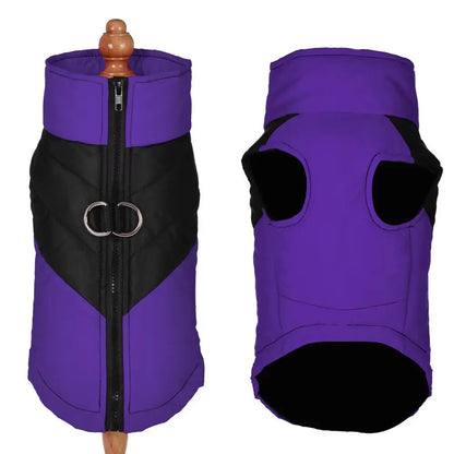 Waterproof Dog Coat – Fleece Winter Jacket with D-Ring for Small & Medium Dogs