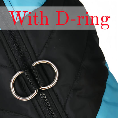 Waterproof Dog Coat – Fleece Winter Jacket with D-Ring for Small & Medium Dogs