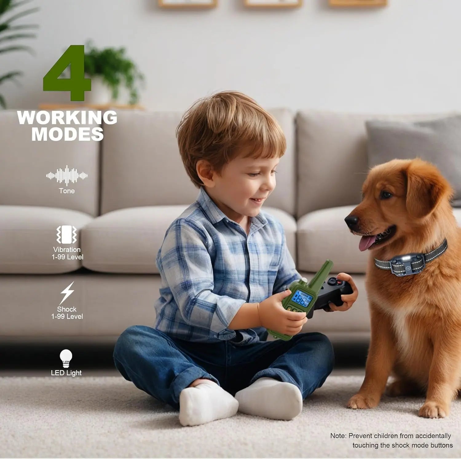 Waterproof Dog Training Collars for up to 3 Dogs 2600FT Remote IPX7 Rechargeable