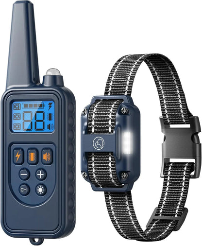 Waterproof Dog Training Collars for up to 3 Dogs 2600FT Remote IPX7 Rechargeable